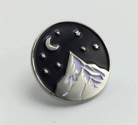 Silver Mountain Enamel Pin